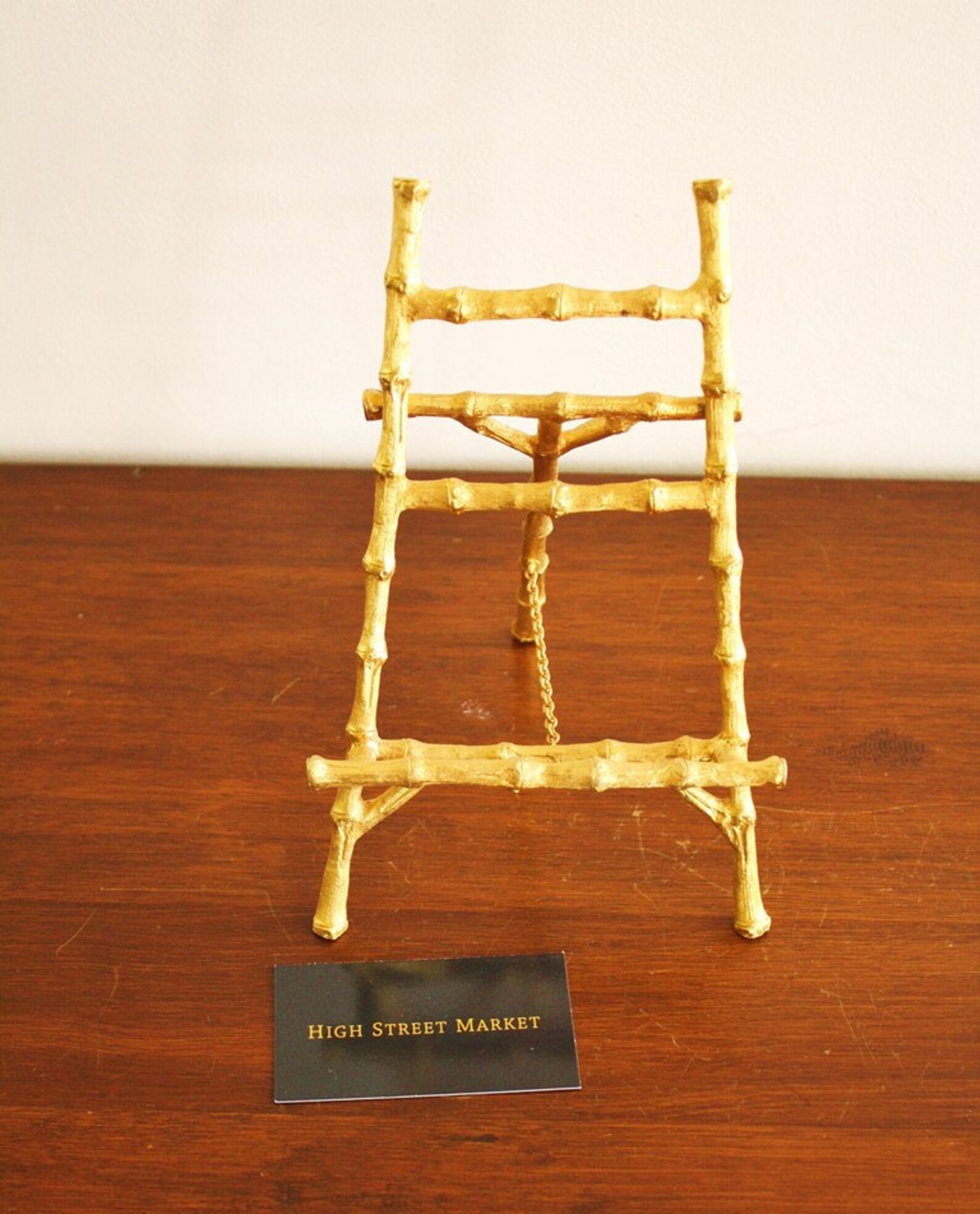 Vintage gold faux bamboo mini easel Etsy