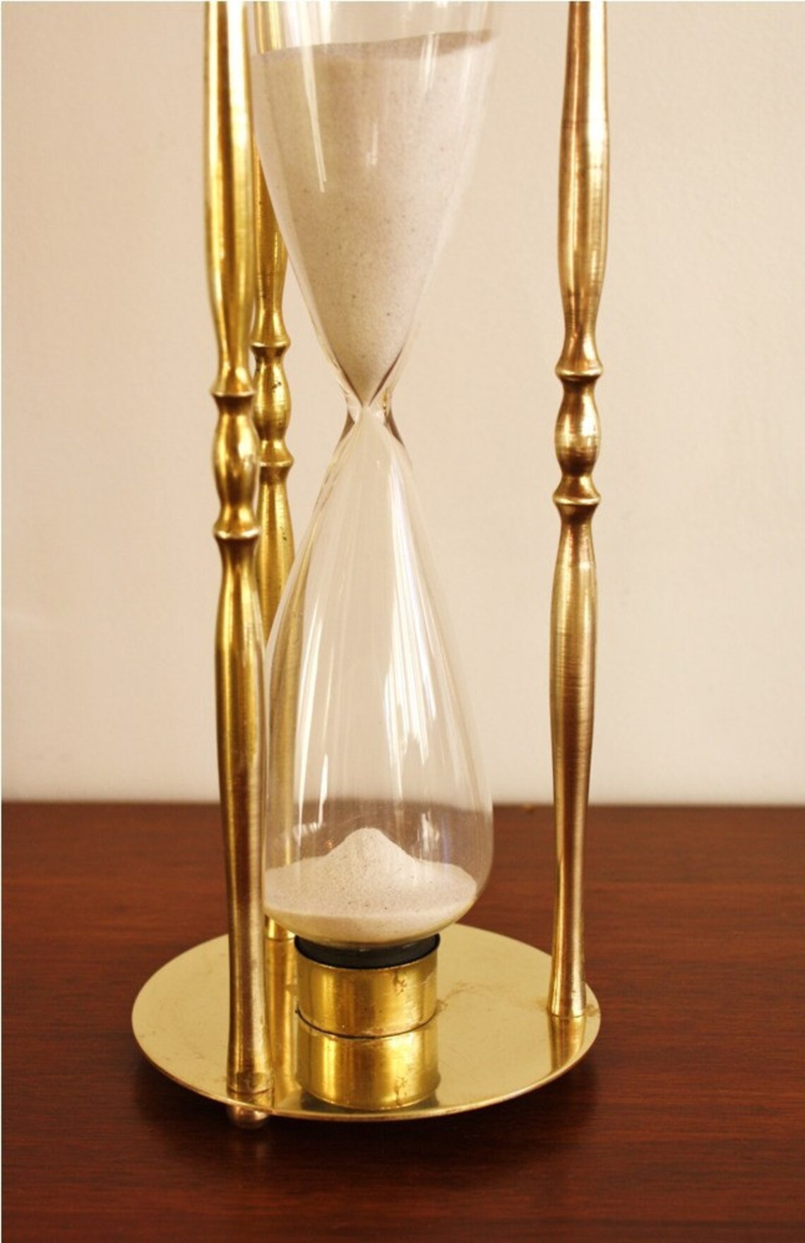Large vintage brass hourglass 45 minutes Etsy