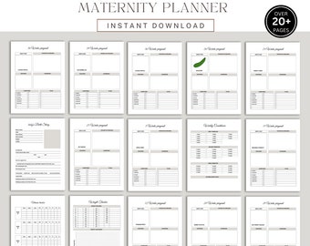 Pregnancy Planner: Maternity Journal & Baby Bump Tracker (Digital Download)