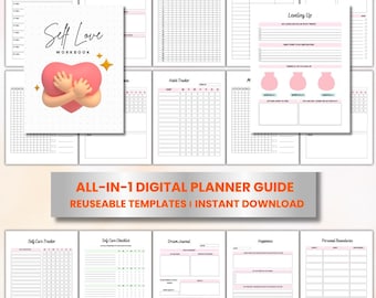 Self Love Workbook: Guided Journal for Self-Care (Digital Download)