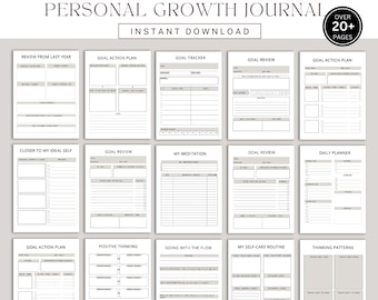 Personal Growth Journal, Guided Self-Reflection Notebook, Mindfulness Journal, Inspirational Diary, Self-Care Planner