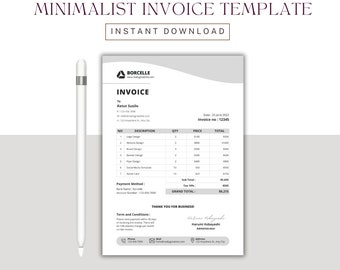 Minimalist Invoice Template: Clean Business Design (Printable)