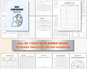 Planner per l'autostima, organizzatore di produttività giornaliera, diario per la definizione degli obiettivi, quaderno di lavoro motivazionale, diario per la cura di sé