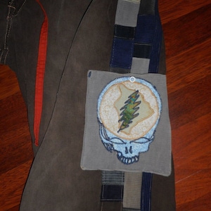 Corduroy patchwork Grateful Dead Festival Shorts