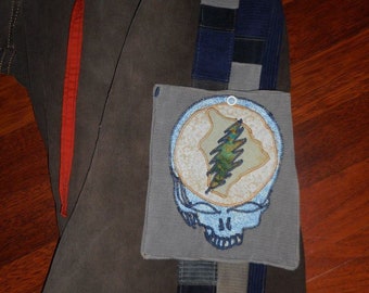 Corduroy patchwork Grateful Dead Festival Shorts