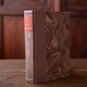 1883 Antique French NOS GRANDS AVOCATS Marbled Decorative Book