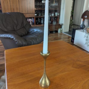 Vintage brass candlestick from the 1960s – Mid-Century Modern