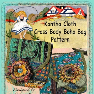 Zigeuner-Geldbeutel-MUSTER, Boho-Tasche, Kantha-Tuch oder schwerer Stoff, Umhängetasche, ca