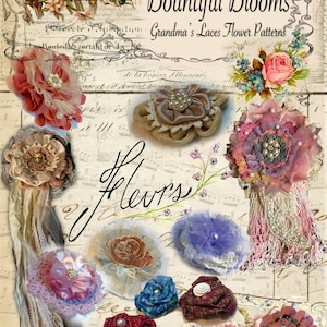 Tutorial sui fiori di tessuto, FAI DA TE, Fiori per matrimoni, Fioriture abbondanti, Creazione di fiori, Fiore di pizzo, fiori shabby chic