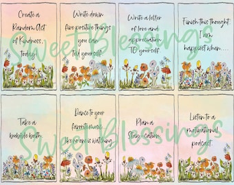 Tarjetas para el diario de apoyo al duelo: Ideas para el autocuidado en el duelo (Descarga digital)