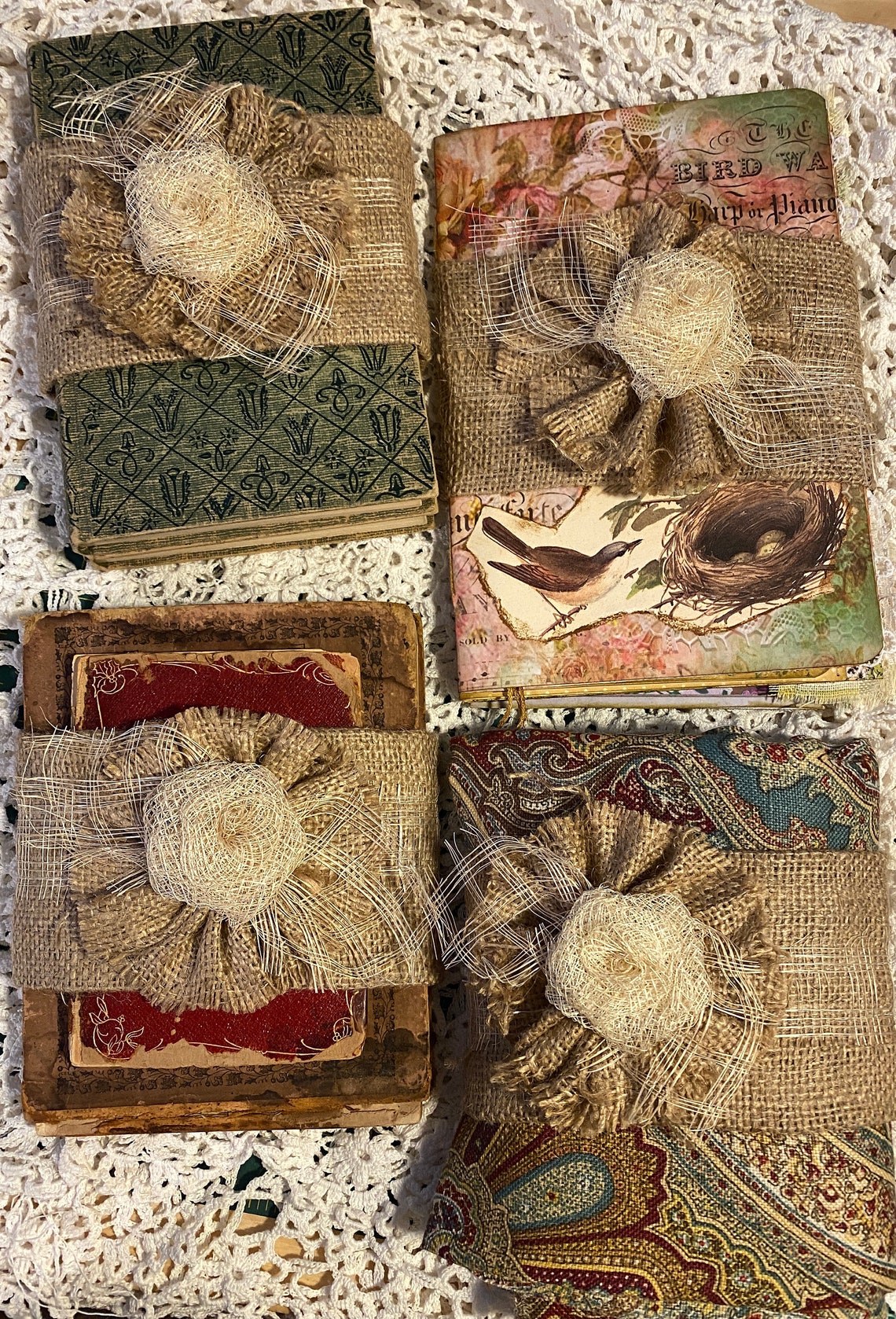 UNIQUE Junk Journal Closures TWO Shabby Chic Book BANDS Junk Etsy