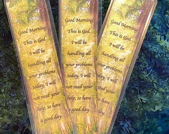 HANDMADE GIFT, GOD Bookmarks, Good Morning, This is God Bookmarks, digital, print your own, spiritual, Christian, Jewish,