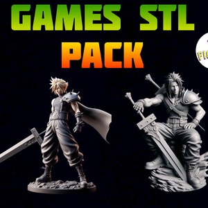 PACK GAMES STL files for 3d printing, intant download drive link, stl pack, pack stl, stl bundle