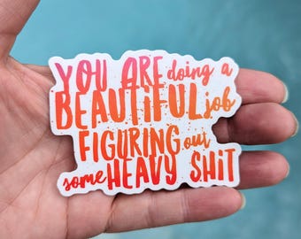 Heavy Shit Sticker (White Background)