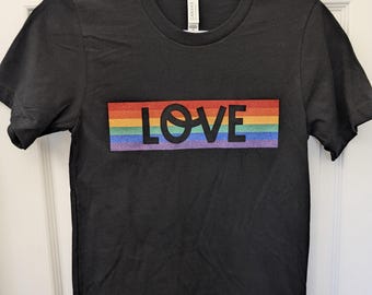 Rainbow Stripe Pride Shirts RTS