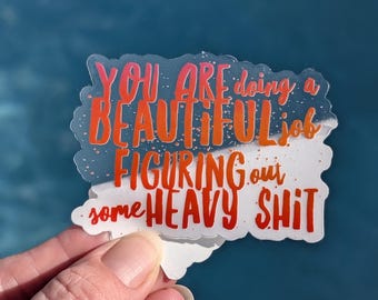 Heavy Shit Sticker (Clear Background)