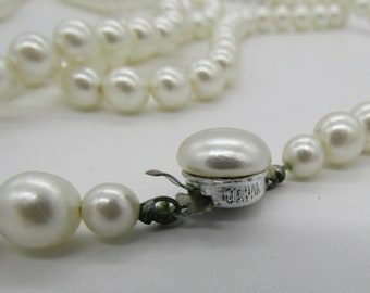 Vintage Faux Pearls Strand Necklace, Made in Japan Long-Perfect for a Flapper Look!