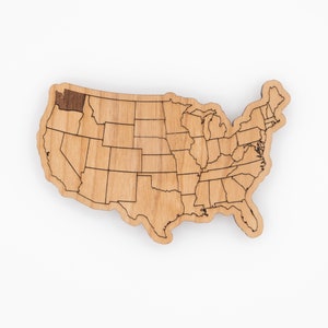 Wooden Country Magnet - Personalized