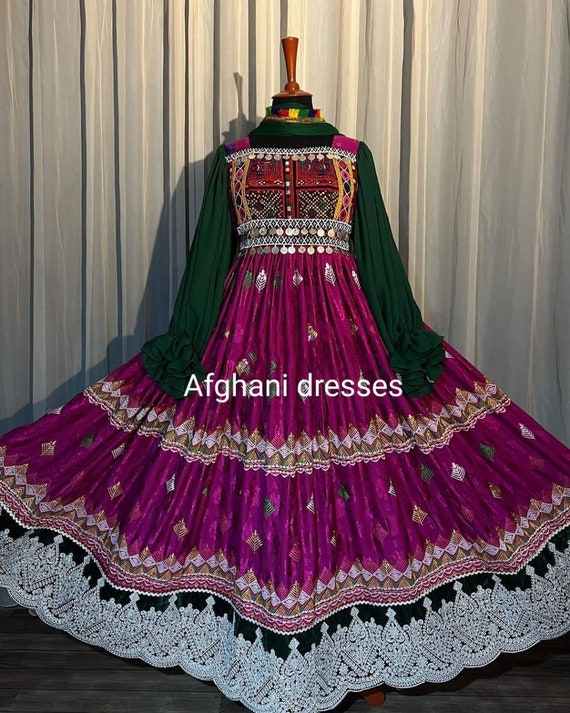 Modren Long Afghan Kochi Arabic Style Long Maxi Party Dress for Women