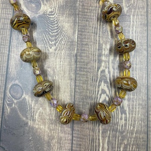 Rauchtopas Halskette, Lampwork Glasperlen, Geschenk für Sie