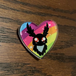Cryptid Moth Man Pin