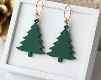 Christmas tree Earrings Wood Laser Cut Svg file Digital Download