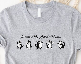 Inside My ADHD Brain T-Shirt – Funny Mental Health Awareness Graphic Tee