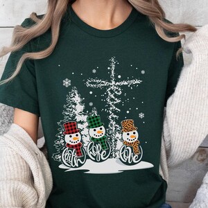 Faith Hope Love Jesus Snowmens Christmas Shirt, Family Xmas shirt, Xmas Trip shirt, Christmas Snowmens Hoodie, Winter Snowmens shirt