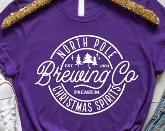 North Pole Brewing Co. Christmas Shirt - Holiday Spirits Tee