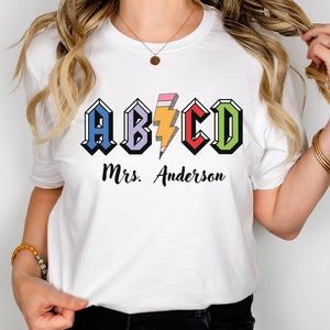 Personalized Retro Teacher Name Shirt, Custom Teacher Name Tshirt, Gift For Teacher, Teacher Appreciation Gifts, Thank You Teacher Gifts