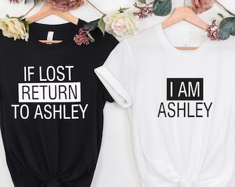 Custom Couples T-Shirt, "If Lost Return To" Matching Shirts