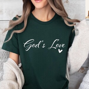 God&#39;s Love Shirt, Christian T-shirts, Christian Women Shirt, Christian Gift, Scripture Shirt, Bible Shirts, Christian Outfit