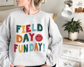 Field Day Teacher Sweatshirt, Retro School Game Day Shirt