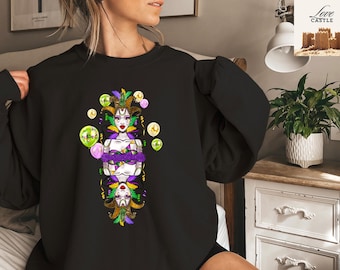 Mardi Gras Sweatshirt, Louisiana Mardi Gras Sweater, Mardi Gras Gift, Louisiana Crewneck Sweatshirt