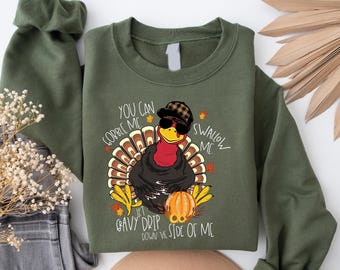 Funny Thanksgiving Turkey Sweatshirt, Family Dinner Shirt