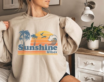 Sunshine Vibes Sweatshirt – Beach Summer Crewneck