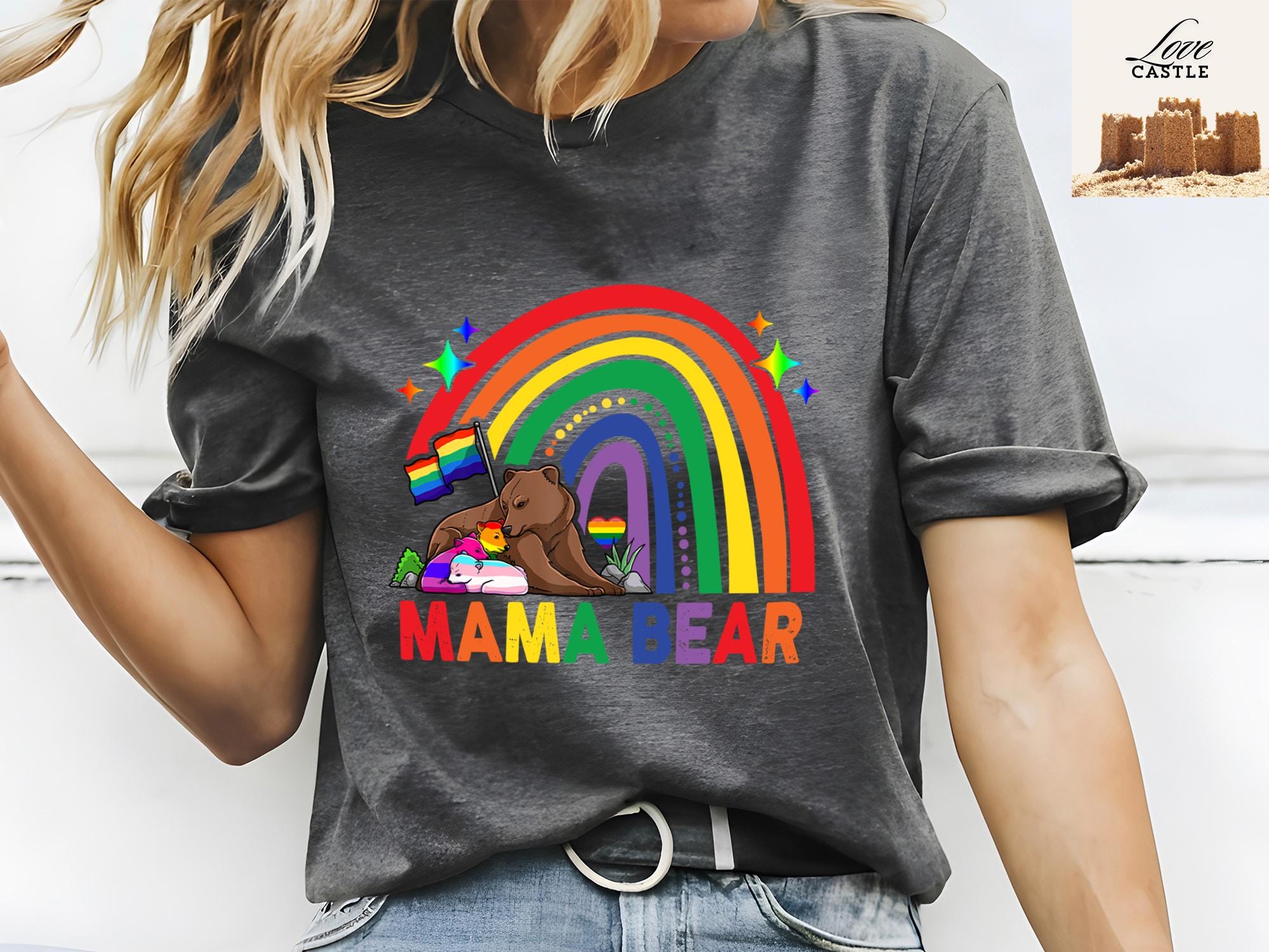 Mama Bear Always And Forever Shirt, LGBTQ Pride Rainbow Shirt, LGBT Mama Bear Shirt, LGBT Proud Mom Shirt, Mama Bear Pride Shirt