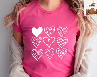 Valentines Day Heart T-Shirt, Love Crewneck