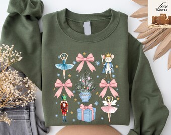 Nutcracker Ballet Christmas Sweatshirt, Holiday Party Sweater