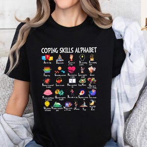 Coping Skills Alphabet Shirt, ABC Coping Skills Shirt, Mental Health Awareness Shirt, School Counselor Shirt, School Psychologist Shirt