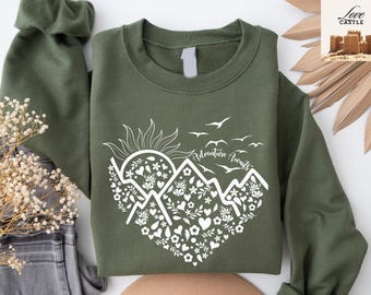 Adventure Awaits Sweatshirt, Mountain Hiking Sweater, Camping Gift