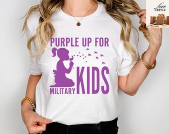 Purple Up Military Child Shirt, April Awareness Tee
