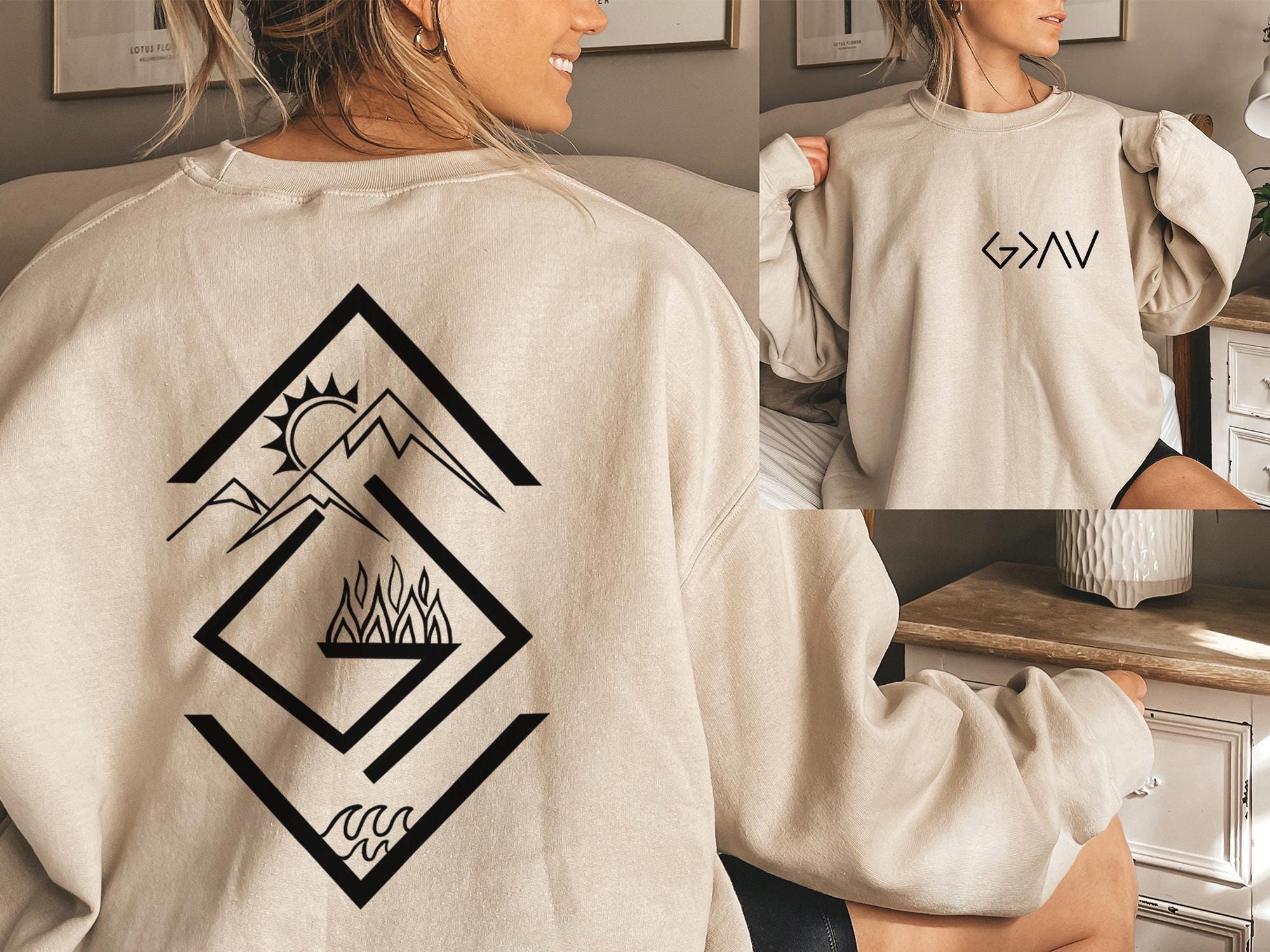 God is Greater Than the Highs and Lows Sweatshirt, Christian Hoodie, Bible Jesus Lover Gift, Faith Sweatshirt, Jesus Shirt, Christian Hoodie