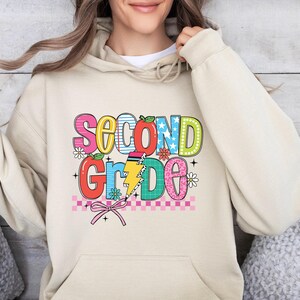 Second Grade Sweatshirt, 2nd Grade Teacher Sweatshirt, Back to School Sweater, First Day of School Gift, Coquette Teacher Sweatshirt