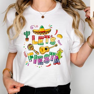 Let&#39;s Fiesta Shirt, Cinco de Mayo Shirt, Mexican Shirt, Fiesta Tshirt, Cinco de Mayo Shirt, Fiesta Squad, Cinco de Mayo Shirt, Gift For Her