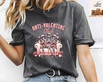 Anti-Valentine Club Skeleton Sweatshirt, Single AF Shirt