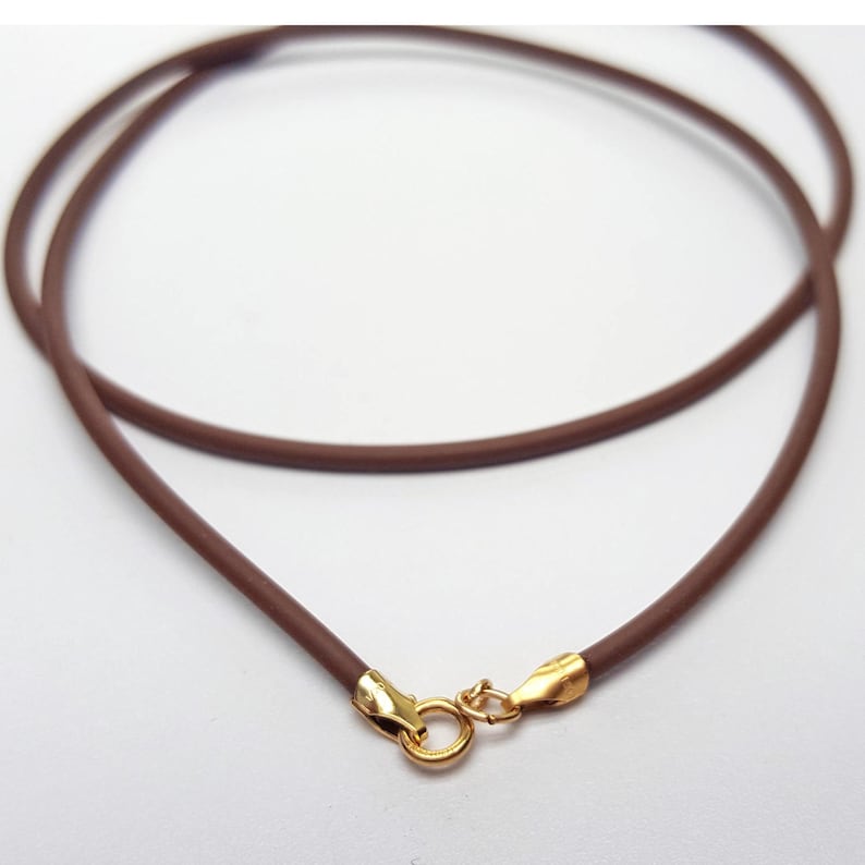 Brown Cord Rubber Cord Necklace Rubber Cord 2mmBrown Etsy