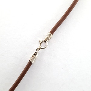 Brown Rubber Cord Necklace, 2mm, Sterling Clasp, Interchangeable, 16&quot;, 18&quot;, 20&quot;, 22&quot;, 24&quot;