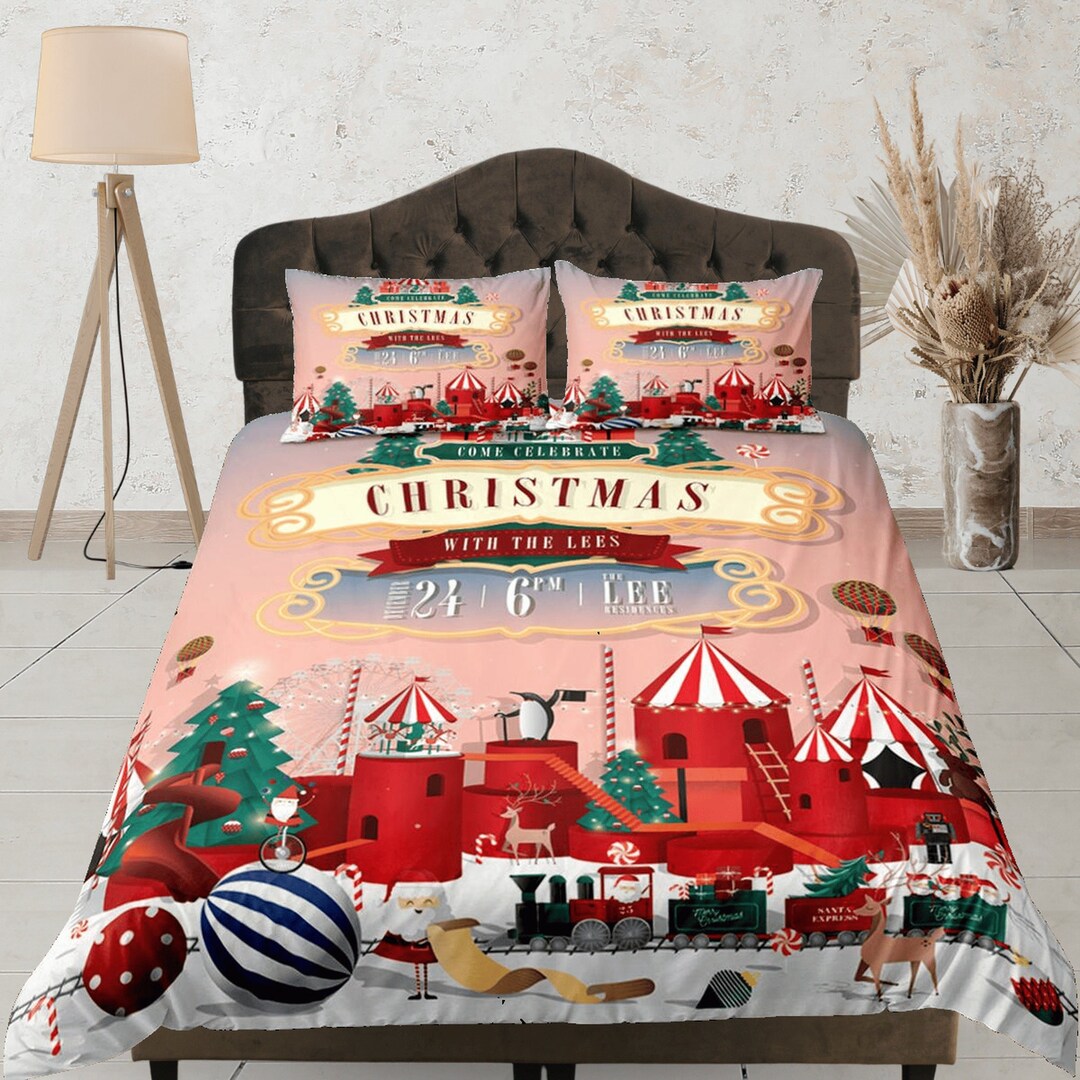 Gaveno Cavailia Christmas Santa Pug Duvet Cover Set - Single/Double/King Sizes