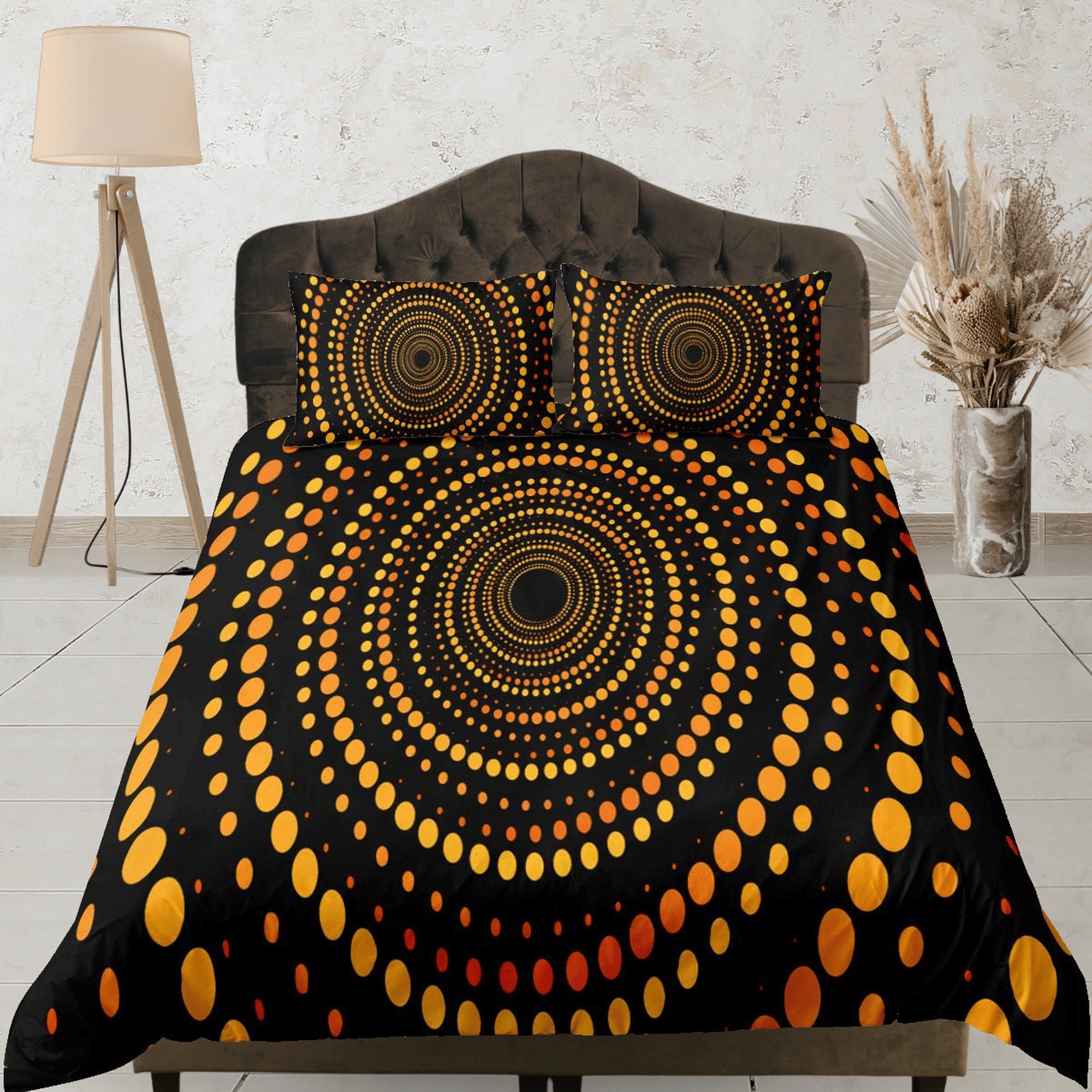 CozyRest Luxe beddengoedset, microvezel, geometrisch dekbedovertrek in